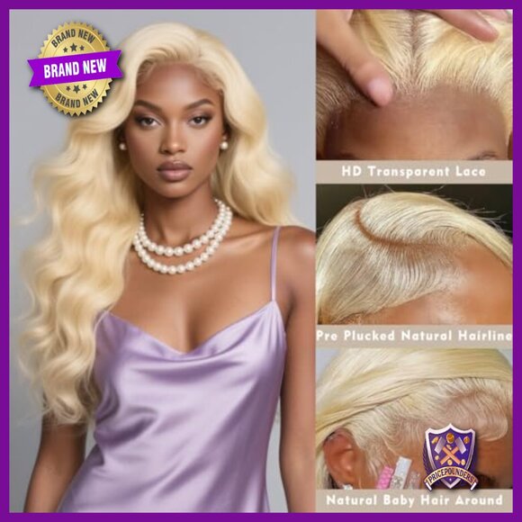 30 Inch Human Hair Lace Front Wig Body Wave 200 Density Pre Plucked main image 4